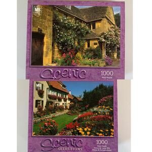 Puzzle Bundle Germany England Home & Flower Garden / Cotswold Cottage 1000 pc ea